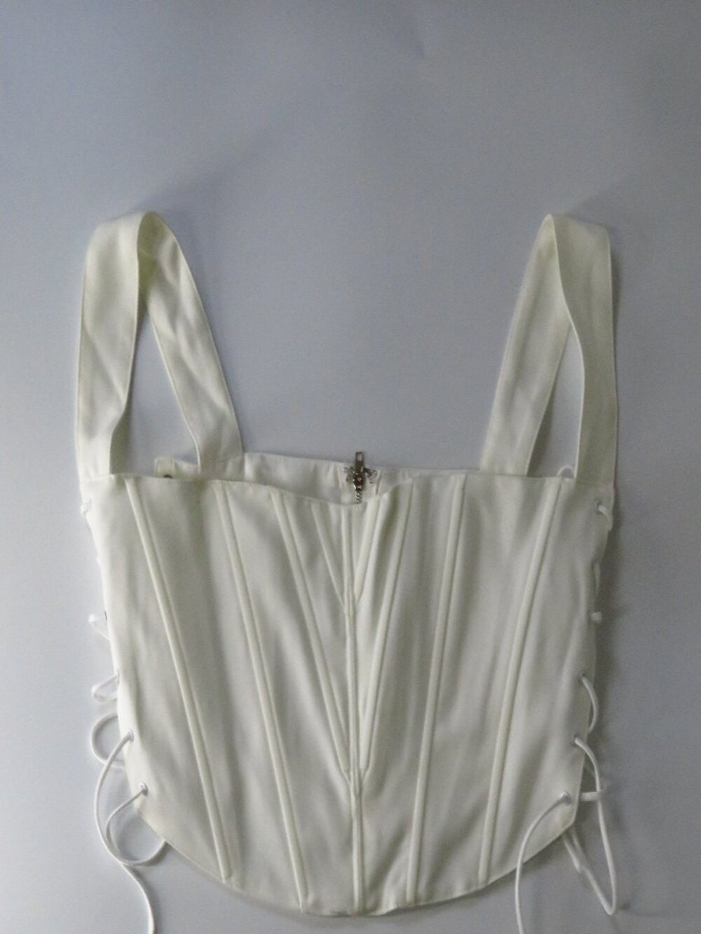 NWOT Edit by Nine Cream Corset Top with Zip back Size Medium